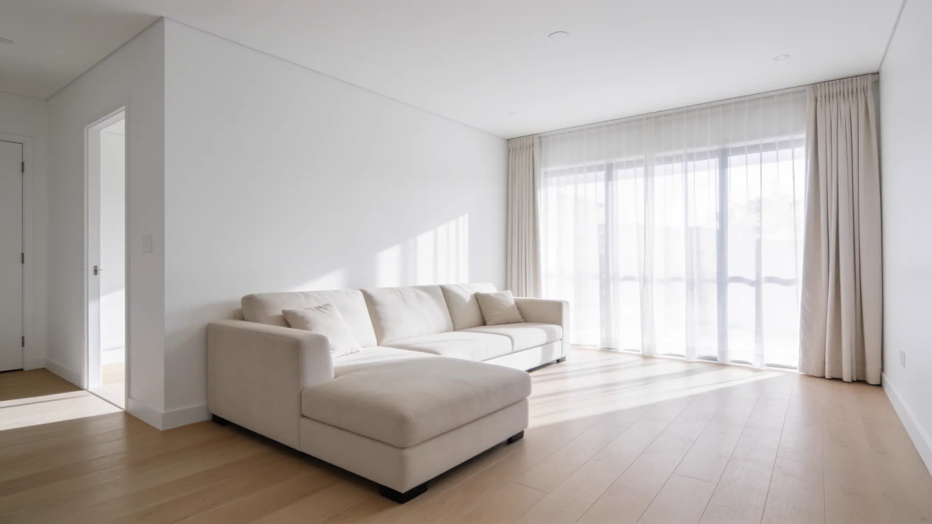 Freshly painted living room interior